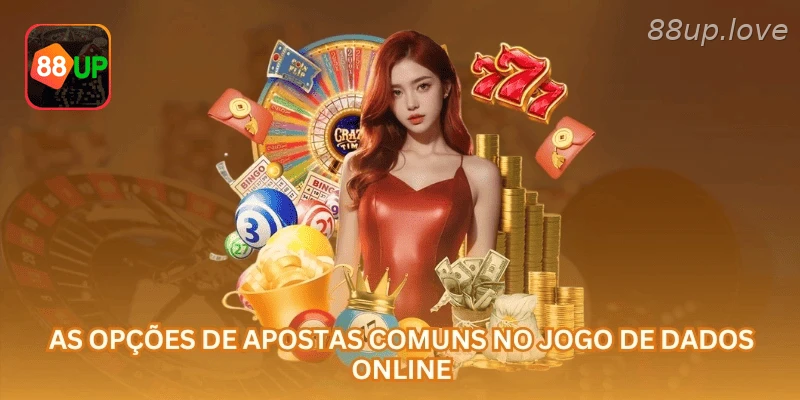 Opções de aposta em Dados Online com soma dos dados e limite por rodada