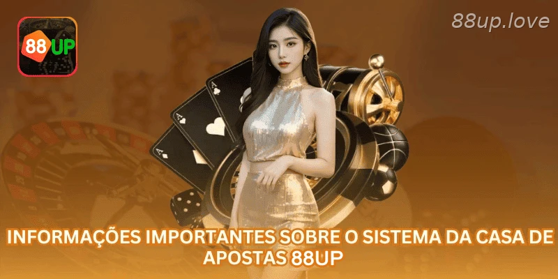 Apresentação da 88UP com categorias de jogos e navegação oficial