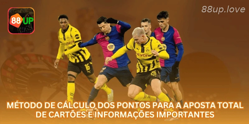 Mercado de cartões com amarelos, vermelhos e linhas de aposta
